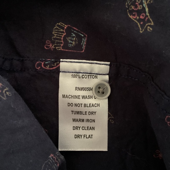 VSTR Fun Foodie Shirt Pizza Hot Dog Fries Hamburger size Large Navy Blue - Picture 7 of 8